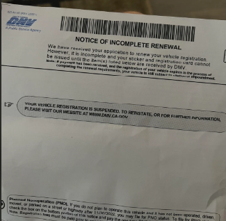 Le SUSPENDIERON su registracion de carro y no sabe como resolverlo